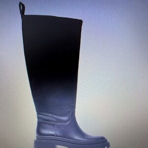 Mango Tall Black Lug Sole Boots - 9.5 (EU40) **BLACK FRIDAY FIRM**